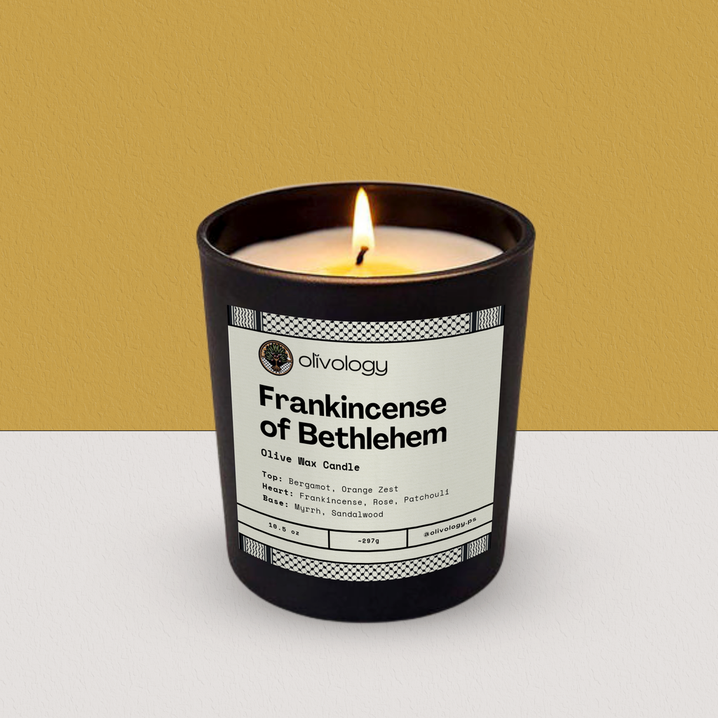 Frankincense of Bethlehem — Handmade Olive Wax Candle 10.5oz