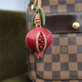 Genuine Leather Pomegranate Bag Charm
