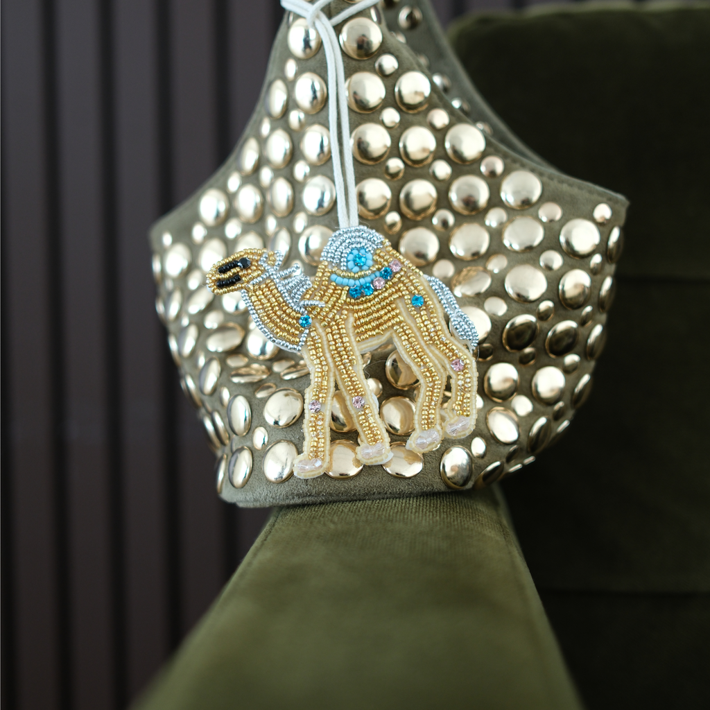 Handmade Beaded Camel Bag Charm