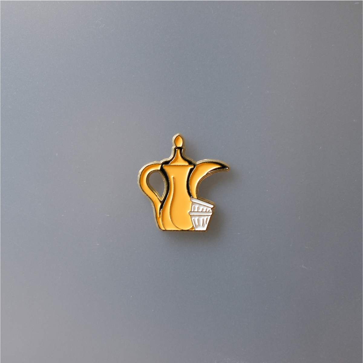Finjan and Arabic Coffee Cups Enamel Sticker