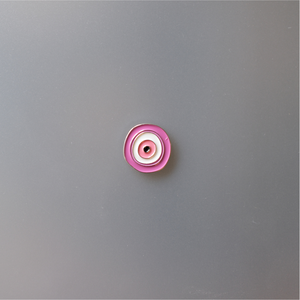 Pink Evil Eye Enamel Sticker
