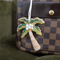 Handmade Palm Tree Bag Charm With Pearls
