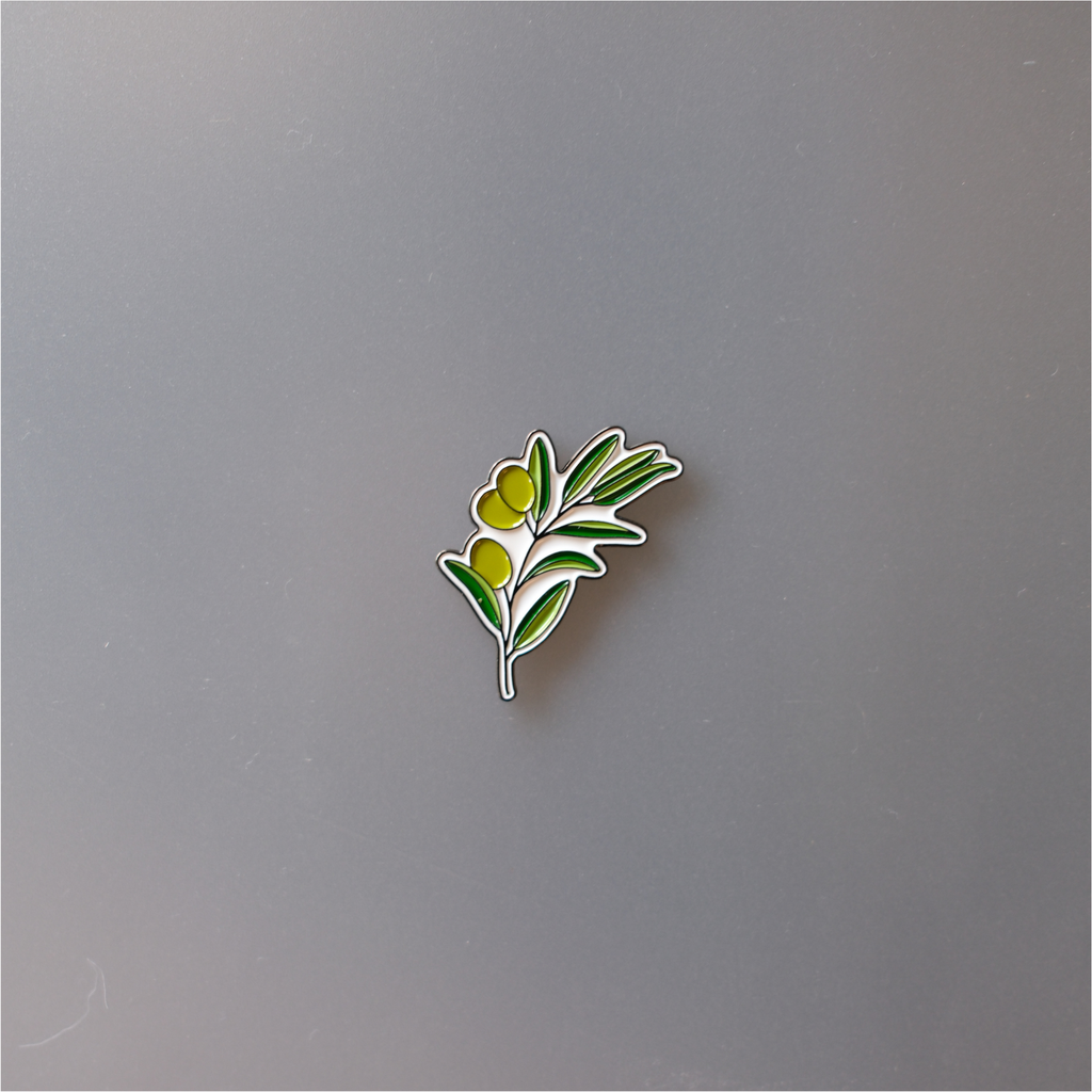Olive Enamel Sticker