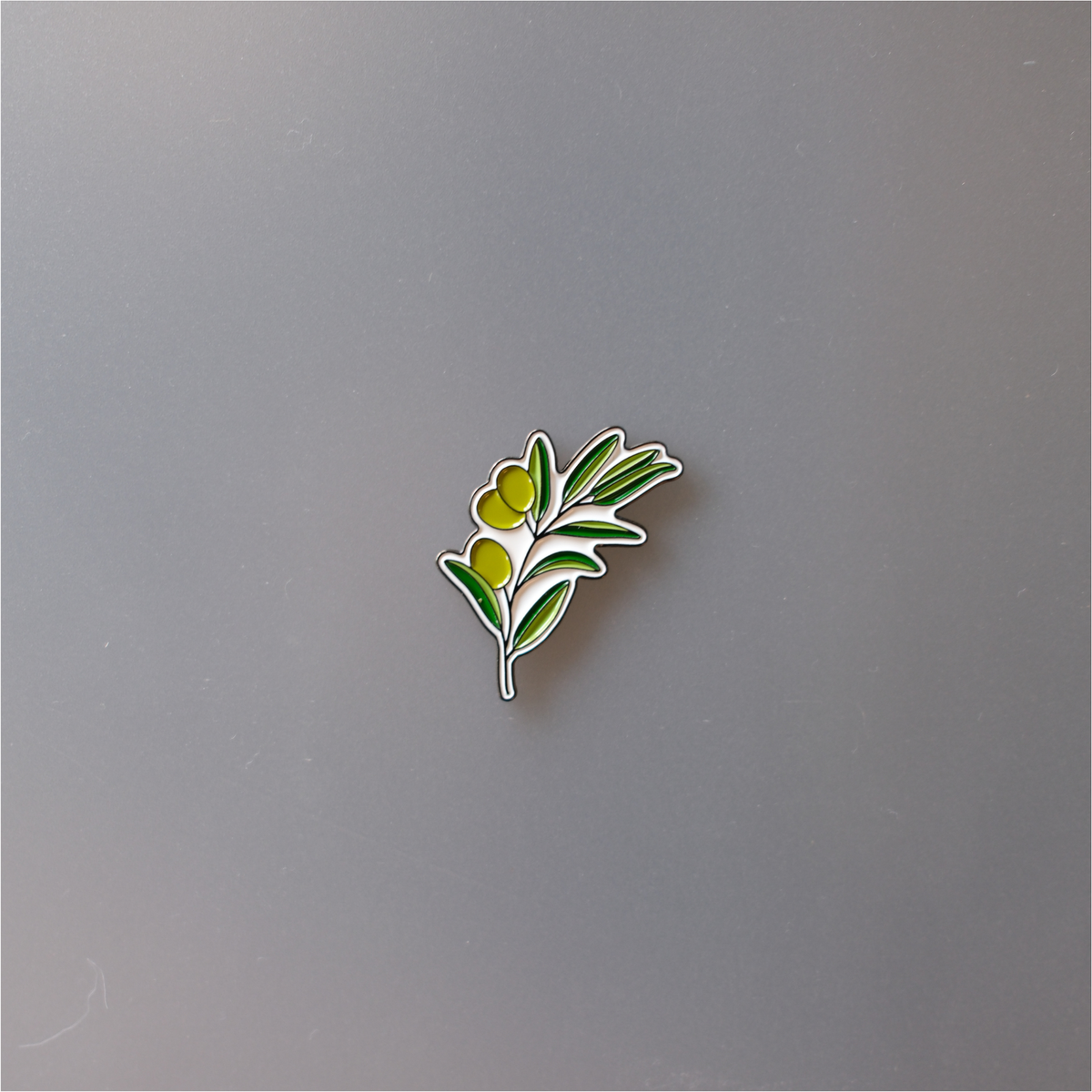 Olive Enamel Sticker