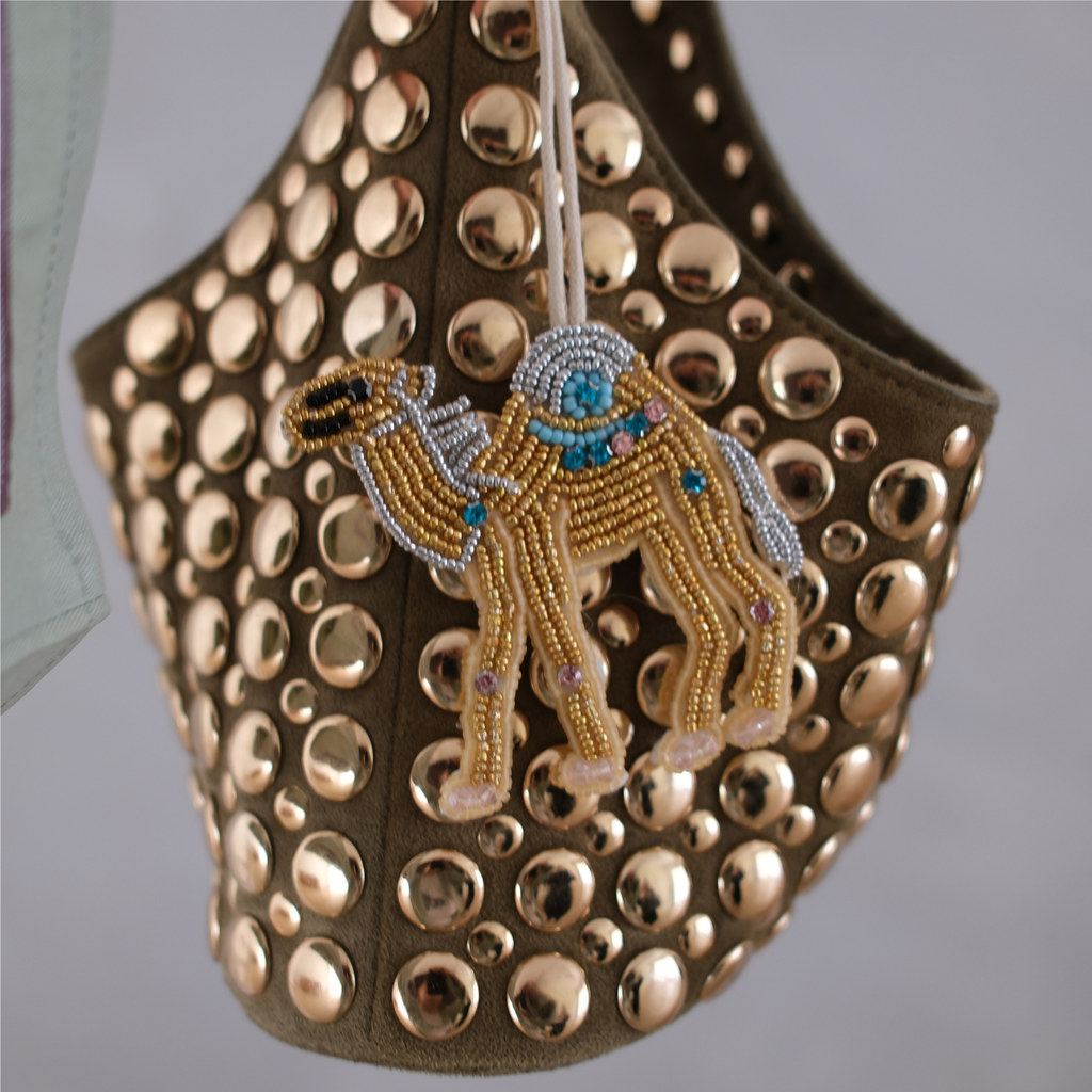 Handmade Beaded Camel Bag Charm