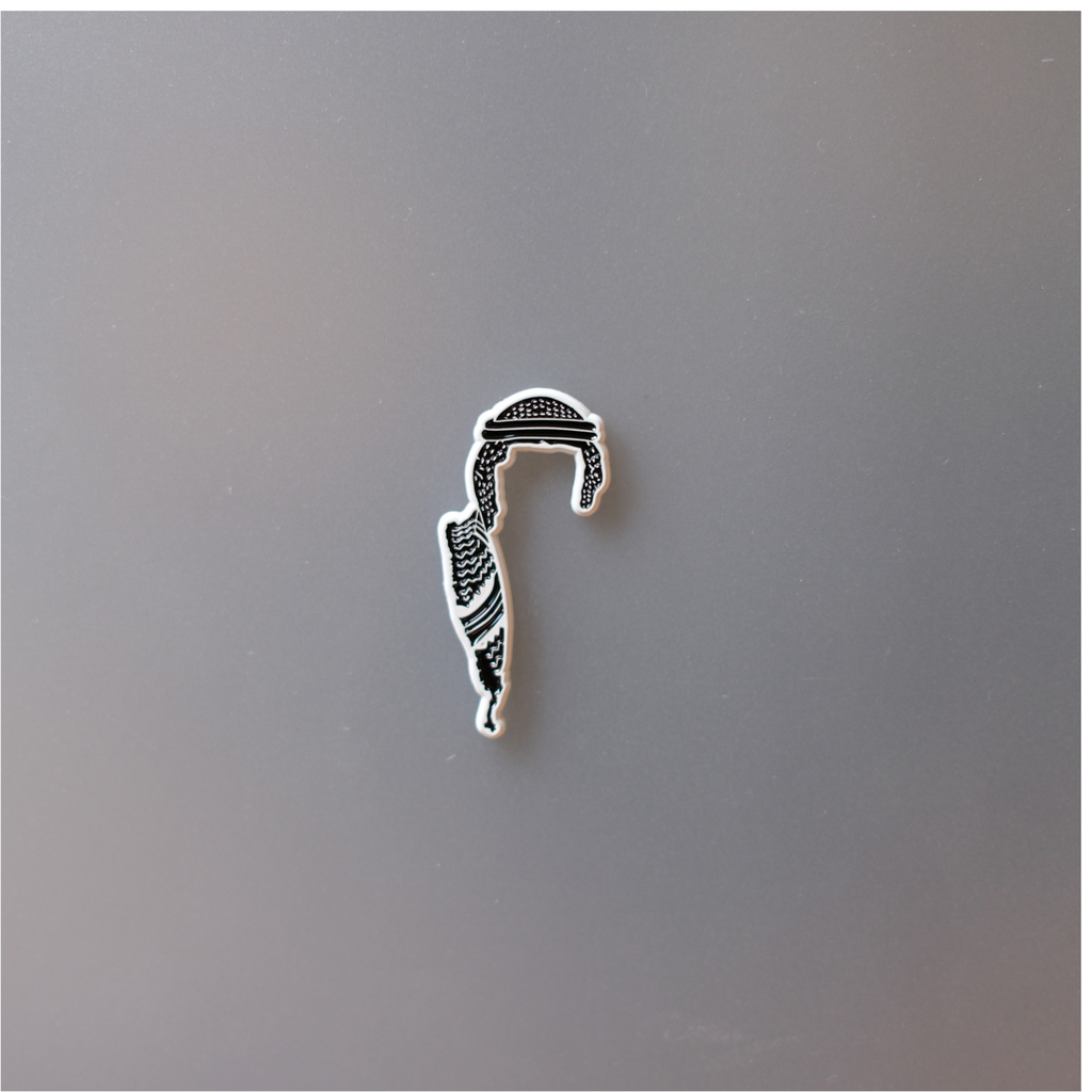 Palestinian Kuffeiyeh Enamel Sticker
