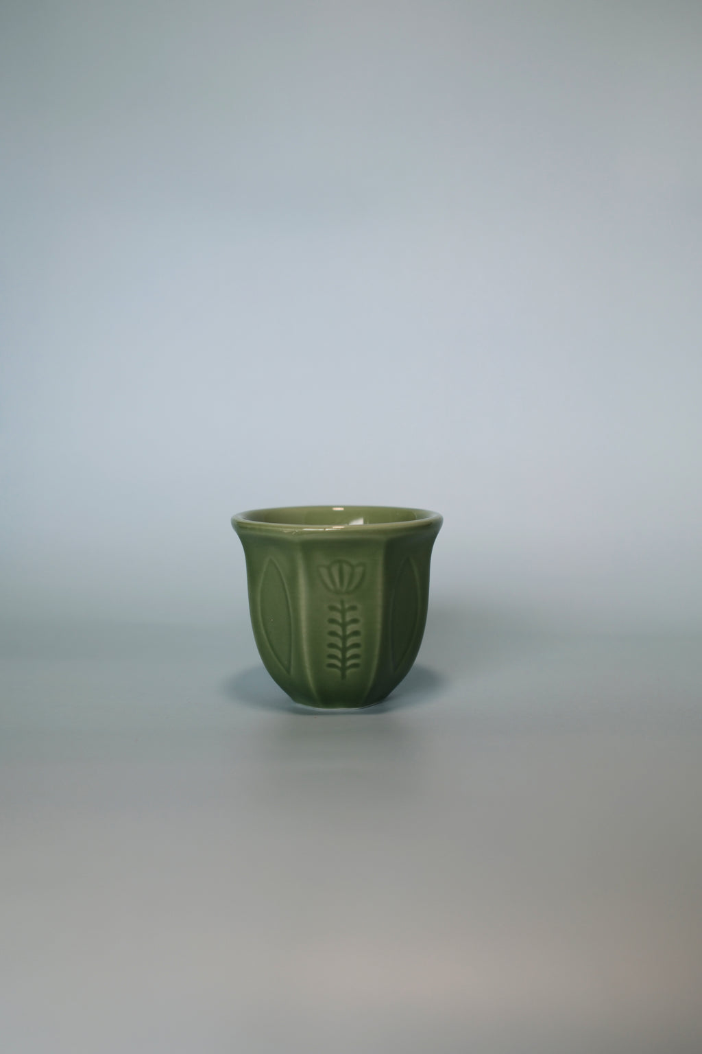 Arabic Ceramic Coffee Cups Set of 6 - Green