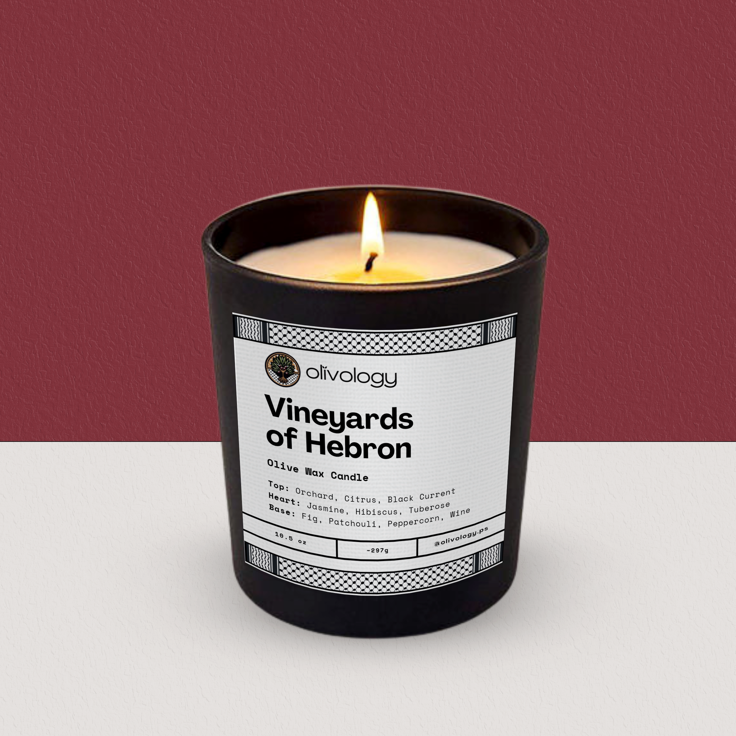 Vineyards of Hebron — Handmade Olive Wax Candle 10.5oz