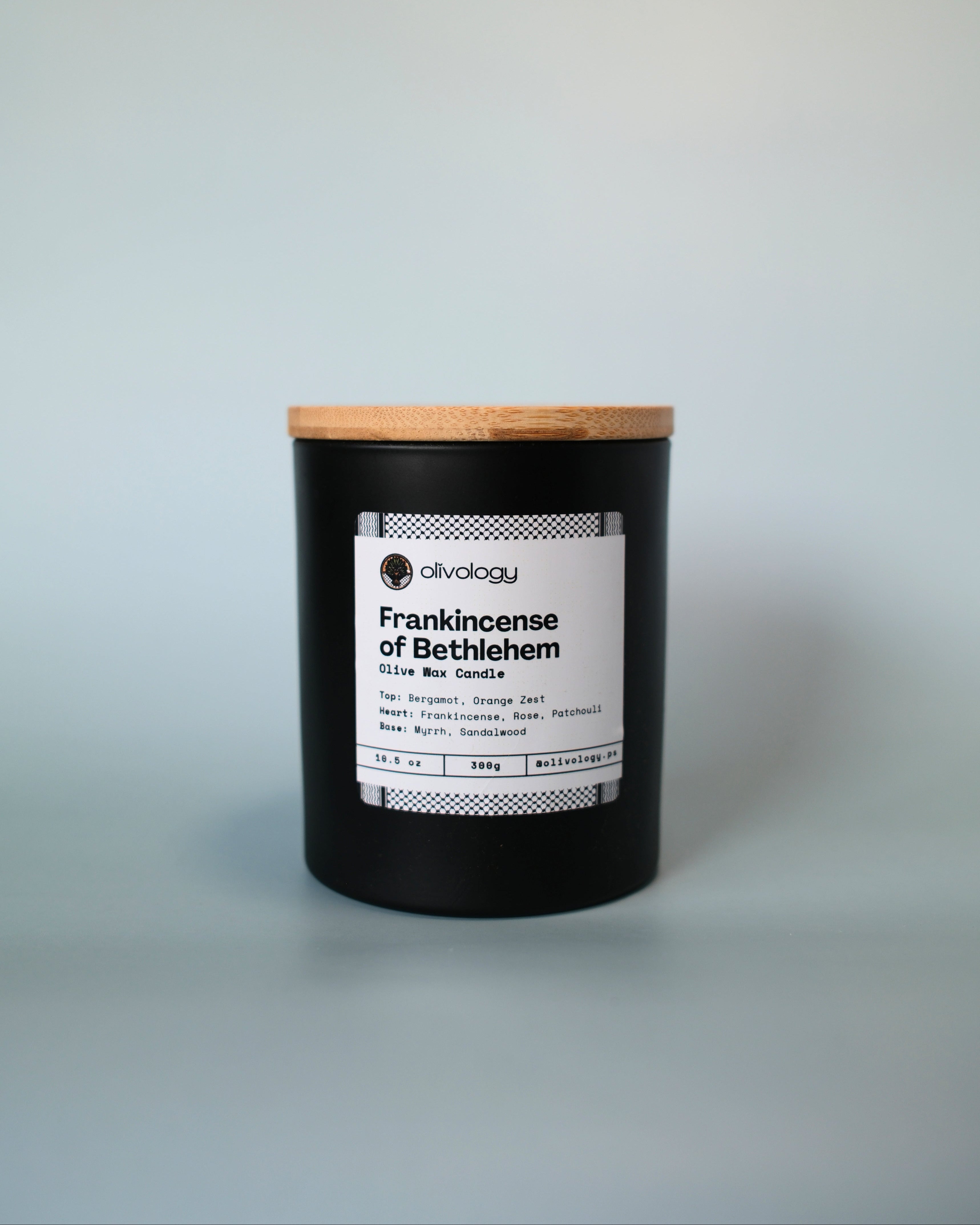 Frankincense of Bethlehem — Handmade Olive Wax Candle 10.5oz