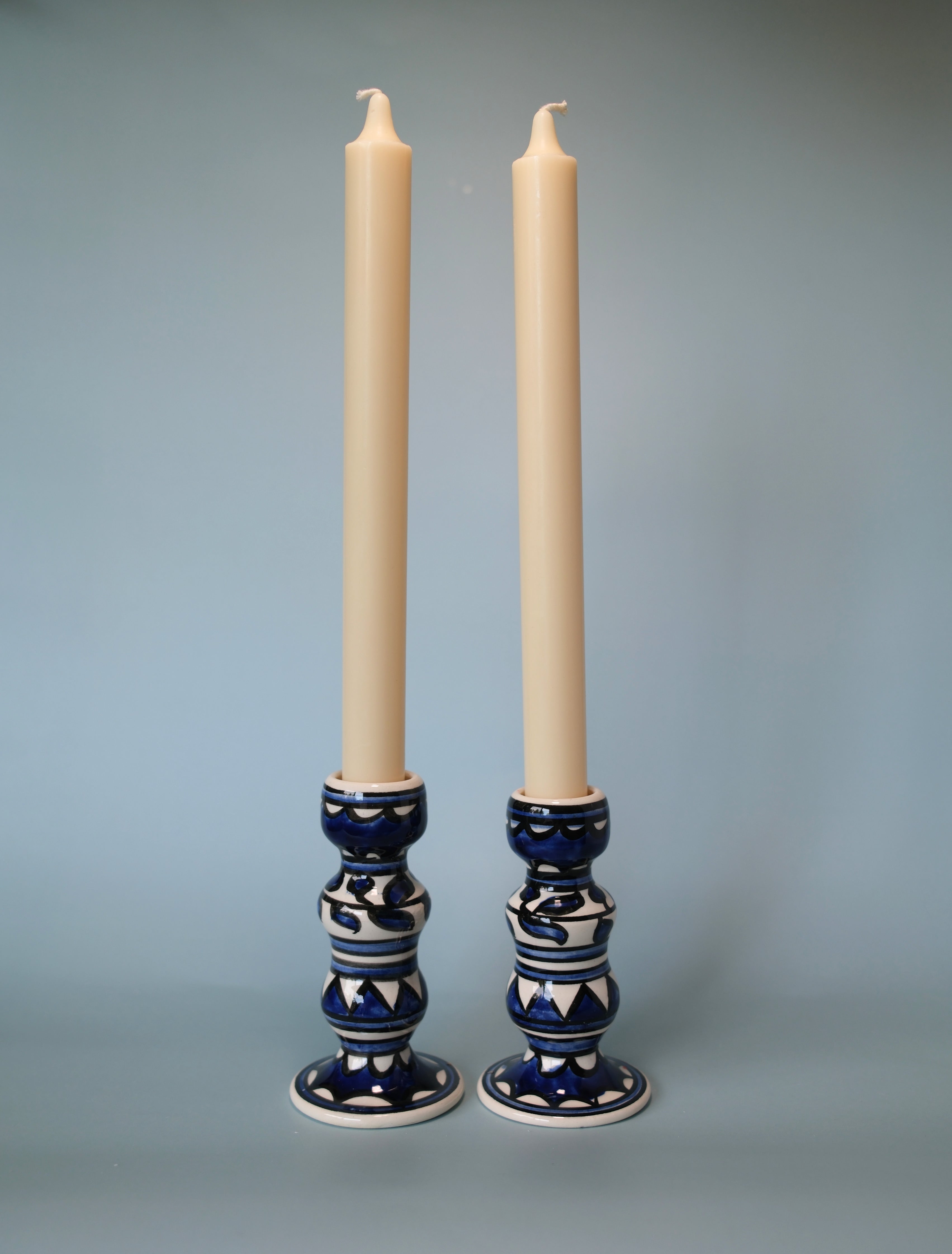 Blue Candle Holders Set of 2