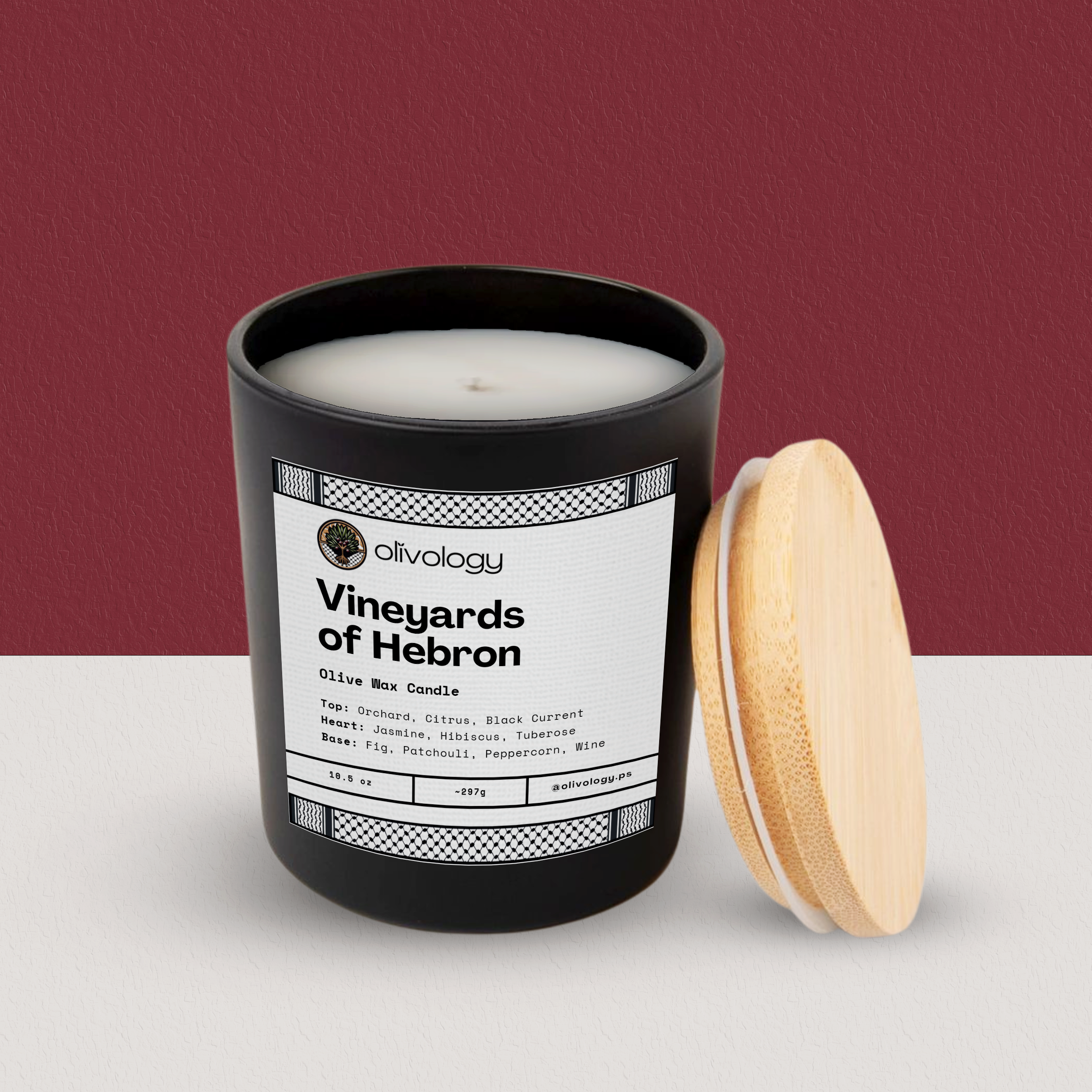 Vineyards of Hebron — Handmade Olive Wax Candle 10.5oz