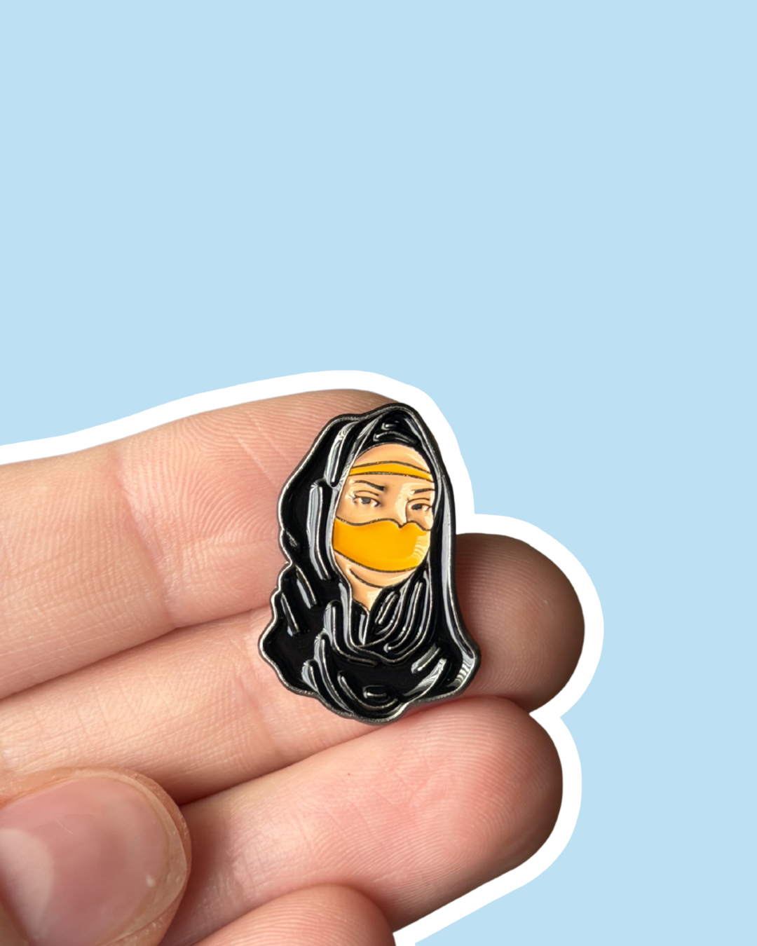 Arab Woman Enamel Sticker