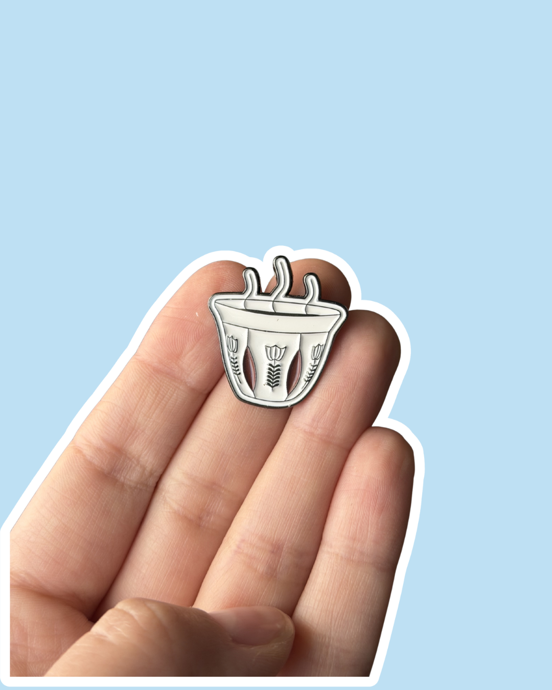 Arabic Coffee Cup Enamel Sticker