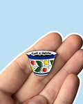 Arabic Coffee Cup "Through Thick and Thin" Enamel Sticker