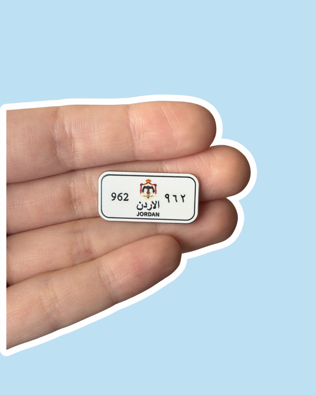 Jordan License Plate Enamel Sticker