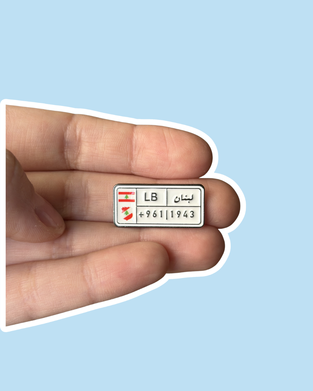 Lebanon License Plate Enamel Sticker