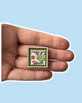 Palestine Enamel Sticker With Poppies and Olives