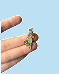 Palestine Map Enamel Sticker