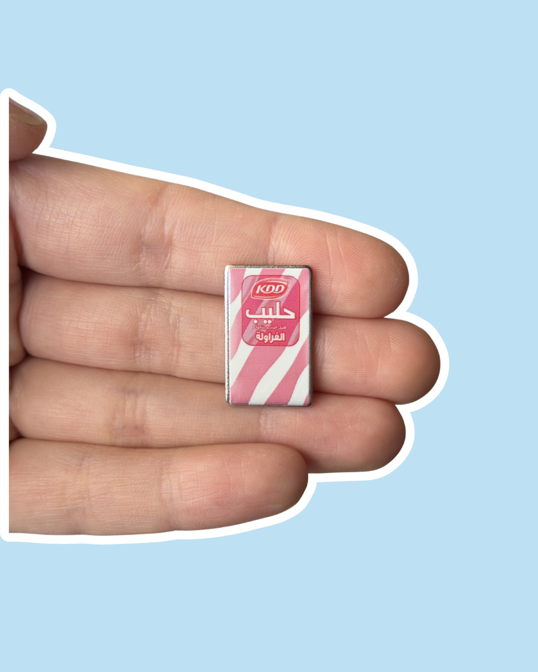 Strawberry Haleeb ("Milk") Enamel Sticker