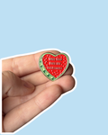 Will You Free My Palestine? Enamel Sticker