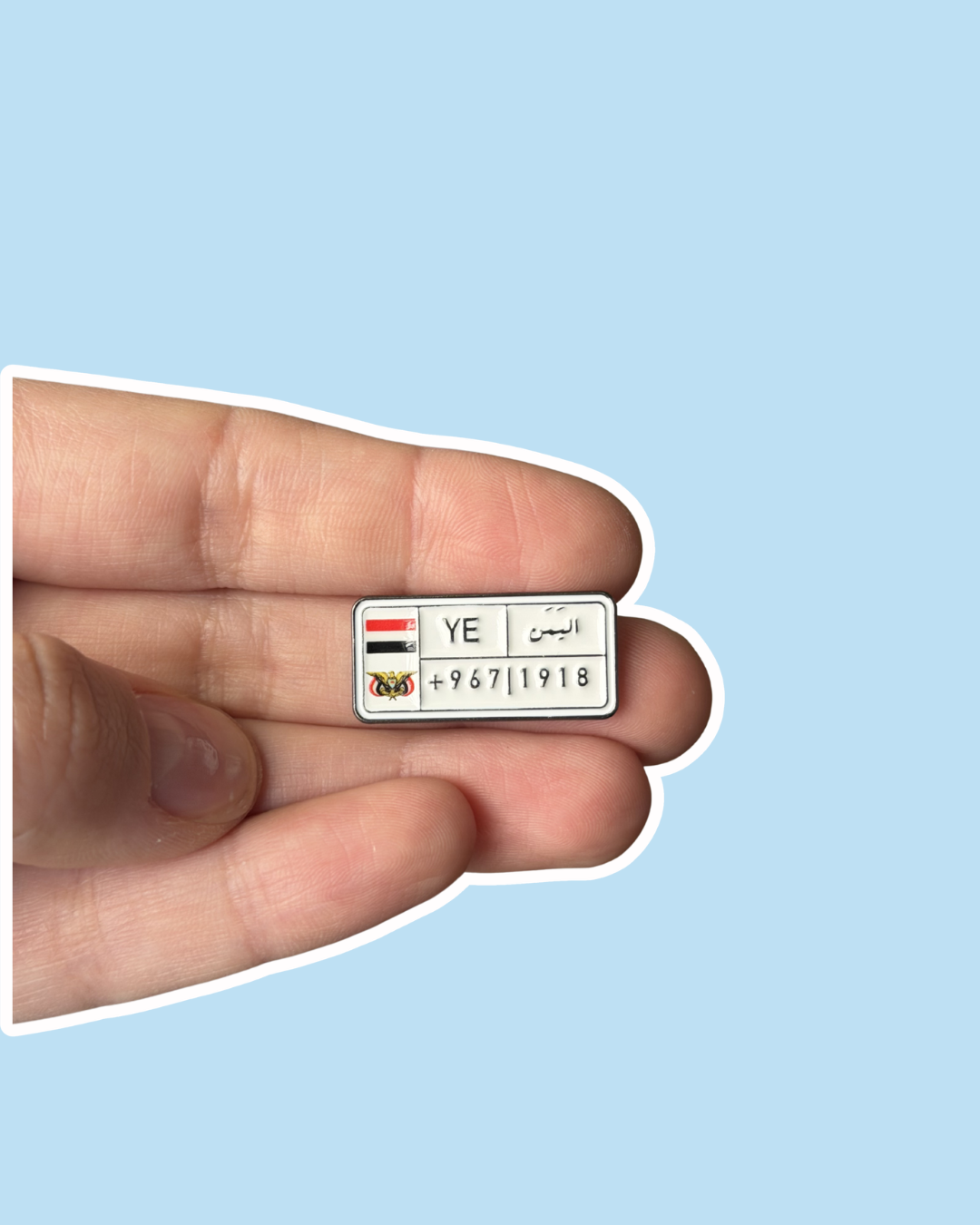 Yemen License Plate Enamel Sticker