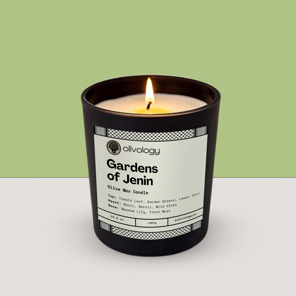 Gardens of Jenin — Handmade Olive Wax Candle 10.5 oz