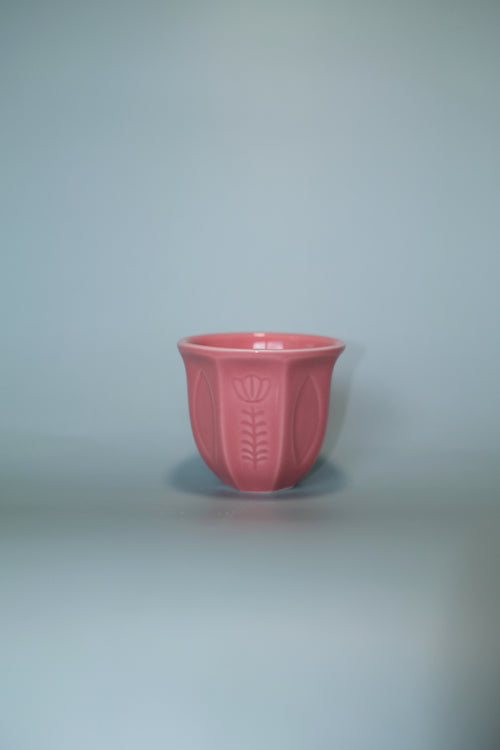 Arabic Ceramic Coffee Cups Set of 6 - Pink